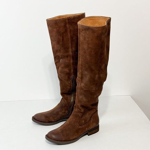 Born Britton Rust NWB Sz 8.5 Distressed Over the Knee Leather Riding Boot - Picture 5 of 12